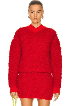 Bottega Veneta Fleece Pullover Sweater in Burst - Orange. Size L (also in M).