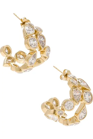COMPLETEDWORKS Recycled Silver Stone Earrings in 14k Gold Plate - Metallic Gold. Size all.