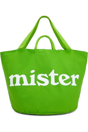 Mister Green Round Grow Pot Large Tote Bag in Green - Green. Size all.