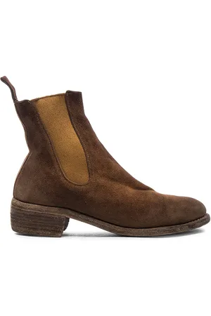 GUIDI Stag Chelsea Boots in Brown - Brown. Size 41 (also in 42).