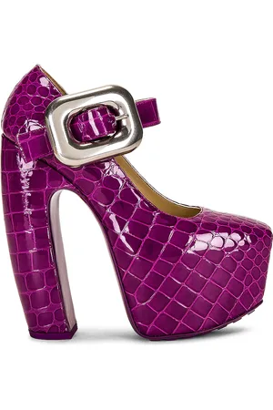Bottega Veneta Mary Jane Heel in Venom - Purple. Size 36.5 (also in 39, 39.5).