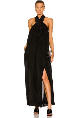 Alaïa Split Front Halter Dress in Noir - Black. Size 42 (also in ).