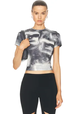 Acne Studios All Over Paint Face Shirt in Black & White - Black. Size XS (also in ).