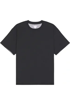 Bottega Veneta Double Layer T-Shirt in Shadow - Black. Size XL/1X (also in ).