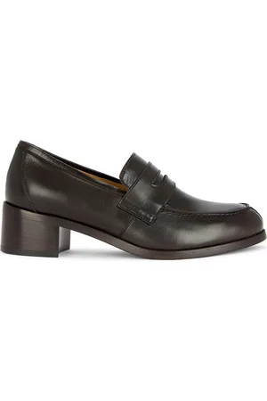 The Row Vera Loafer in CHOCOLATE - Chocolate. Size 38.5 (also in ).