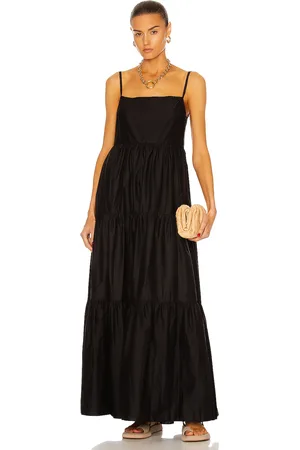 MATTEAU Tiered Low Back Sun Dress in Black - Black. Size 5 (also in ).
