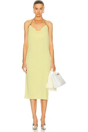 Bottega Veneta Double Fluid Viscose Knit Dress in Pineapple - Yellow. Size M (also in S, XS).