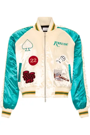 Rhude Smoking Jacket in White - Cream. Size S (also in ).