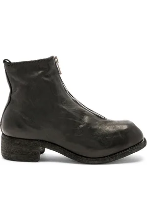 GUIDI Soft Horse Full Grain Front Zip Boots in Black - Black. Size 41 (also in ).