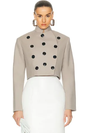 Alaïa Short Jacket in Sable - Grey. Size 36 (also in ).
