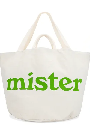 Mister Green Round Grow Pot Large Tote Bag in Natural - Cream. Size all.