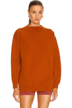 Alaïa Relaxed Regular Fit Cashmere Sweater in Orange - Burnt Orange. Size 42 (also in ).