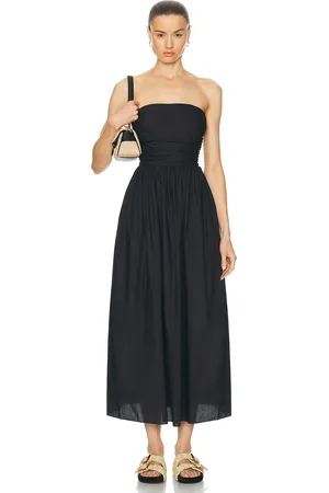 MATTEAU Strapless Lace Up Dress in Black - Black. Size 5 (also in ).