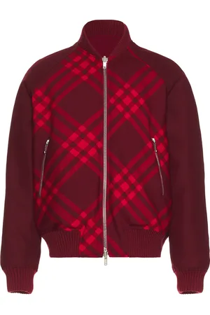 Burberry Ripple Check Jacket in Ripple Check - Red. Size L (also in S).