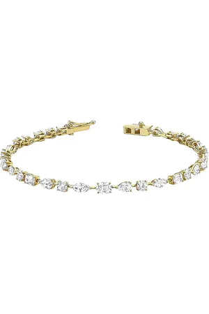 Logan Hollowell Diana Diamond Bracelet in Yellow Gold - Metallic Gold. Size all.