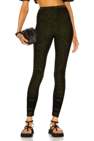Alaïa Animalier Legging in Noir & Vert - Green. Size 38 (also in ).