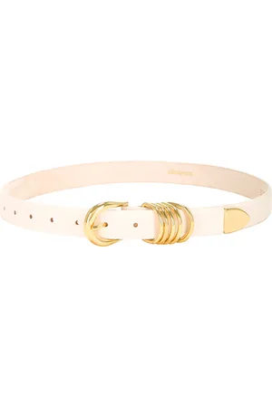 DEHANCHE Hollyhock Belt in Ivory & Gold - Ivory. Size L (also in M, S, XS).