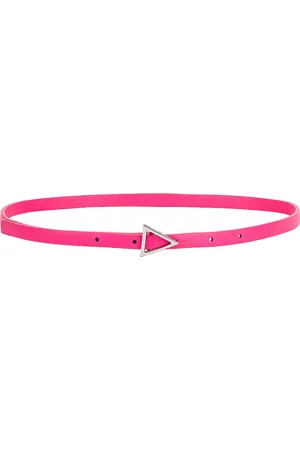 Bottega Veneta Small Triangle Belt in Bon Bon & Silver - Pink. Size 70 (also in ).