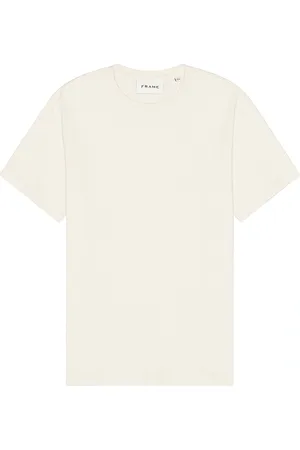 Frame Duo Fold Tee in White Sand - Nude. Size XL/1X (also in ).
