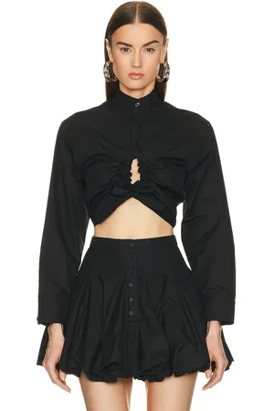 Alaïa Cropped Shirt in Noir - Black. Size 42 (also in ).