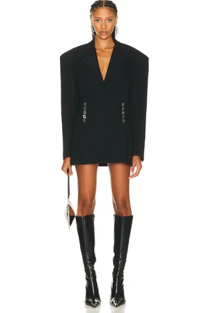 DION LEE Diamond Stud Jacket in Black - Black. Size L (also in ).