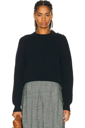 Bottega Veneta Dry Wool Rib Sweater in Abyss - Navy. Size L (also in M, XL).