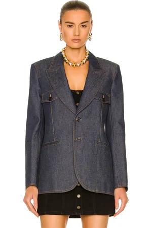 Saint Laurent Tailored Jacket in Deep Blue Marine - Blue. Size 34 (also in 36).