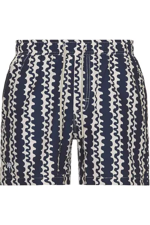 Oas Scribble Swim Short in Blue - Blue. Size L (also in M, S, XL/1X).