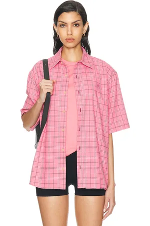 Acne Studios Face Dry Flannel Top in Tango Pink - Pink. Size XS (also in ).