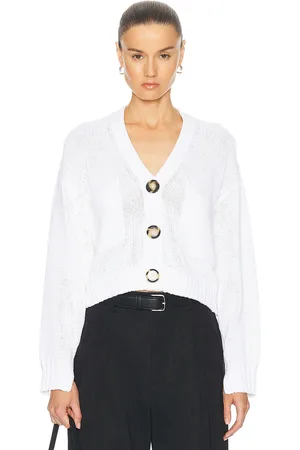 Proenza Schouler Sofia Cardigan in Off White - White. Size L (also in ).