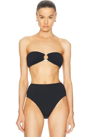 Bond Eye By Georgia Fowler Ring Tie Back Blake Bikini Bottom in Black Tiger - Black. Size all.