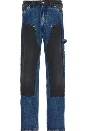 ARIES Colourblocked Denim Carpenter Jean in Black & Blue - Multi. Size 30 (also in 34).
