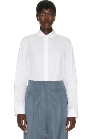 The Row Derica Shirt in White - White. Size 4 (also in ).