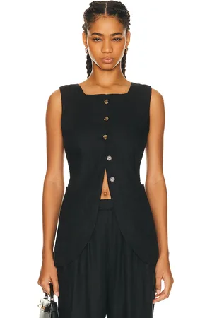 POSSE Emma Vest in Black - Black. Size L (also in M, S, XS).