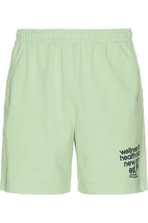 Sporty & Rich Usa Health Club Gym Shorts in Thyme - Mint. Size L (also in M, S, XL/1X).