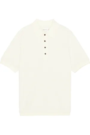 HONOR THE GIFT Knit Polo in Bone - Cream. Size S (also in ).