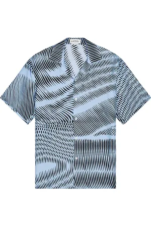 Lanvin Bowling Shirt in Blue & Black - Blue. Size 38 (also in ).