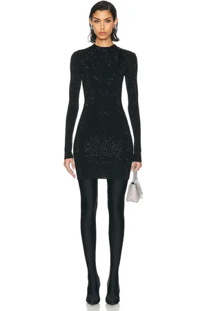 Balenciaga Crystal Mini Dress in Black - Black. Size M (also in ).