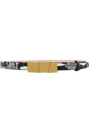 Khaite Axel Antique Gold 20mm Belt in Natural - Nude. Size 70 (also in 75, 80, 85, 90).