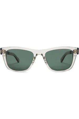 GARRETT LEIGHT Damone Sunglasses in Clear in Morning Dew-Matte Platinum/Pure G15 - Grey. Size all.