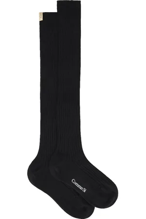 Comme Si The Knee High Sock in Black - Black. Size 36/37 (also in ).