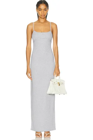GRLFRND Rib Cami Maxi Dress in Heather Grey - Grey. Size XL (also in ).