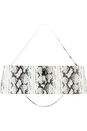 Retrofete Ruth Large Shoulder Bag in Snake & Silver - White,Black. Size all.
