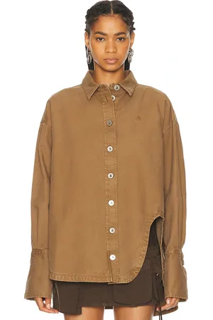 The Attico Short Coat in Cachi - Tan. Size 42 (also in 44).