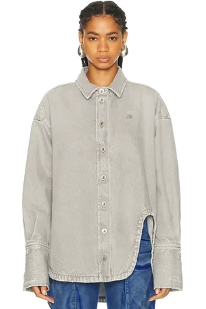The Attico Short Coat in Vintage Grey - Grey. Size 36 (also in 38, 40, 42, 44).