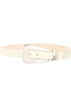 Khaite Lucca Antique Silver 30mm Belt in Dark Ivory - Ivory. Size 80 (also in 85, 90).