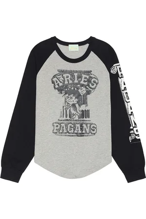 ARIES Aged Raglan Baseball Tee in Multi - Multi. Size L (also in M, S, XL/1X).