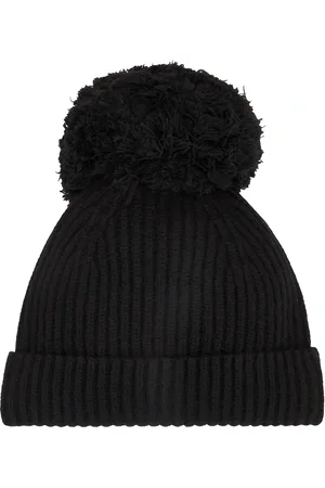 Jean Paul Gaultier Beanie With Pom Pom in Black - Black. Size all.
