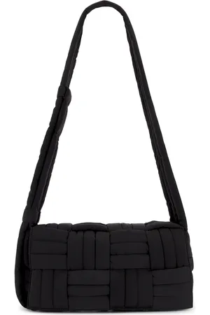 Bottega Veneta Medium Padded Tech Cassette Paper Bag in Black & Silver - Black. Size all.