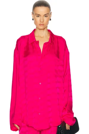 Balenciaga L/S Minimal Shirt in Fuchsia - Fuchsia. Size 36 (also in ).